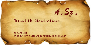 Antalik Szalviusz névjegykártya
